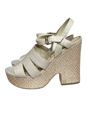 🌻Sam Edelman Liora Platform Wedge Sandals Women Open Toe Espadrille Shoes sz 8